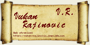 Vukan Rajinović vizit kartica